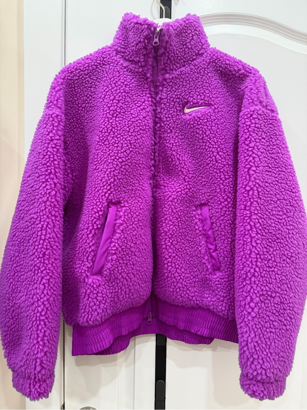 Nike  Purple Fleece Puffer Jacket